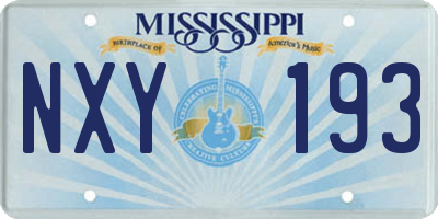 MS license plate NXY193
