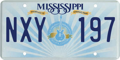 MS license plate NXY197