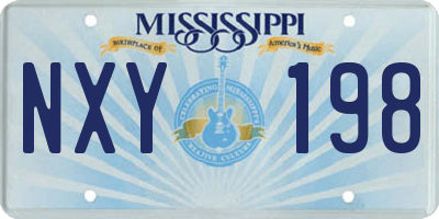 MS license plate NXY198