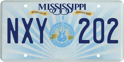 MS license plate NXY202