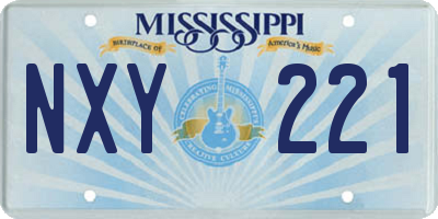 MS license plate NXY221
