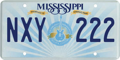 MS license plate NXY222