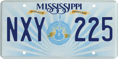 MS license plate NXY225
