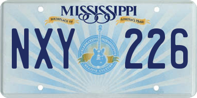 MS license plate NXY226