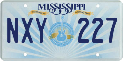 MS license plate NXY227