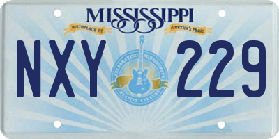 MS license plate NXY229