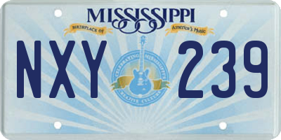 MS license plate NXY239