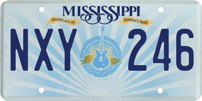 MS license plate NXY246