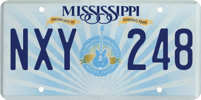 MS license plate NXY248