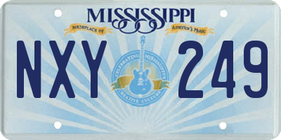 MS license plate NXY249