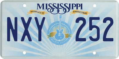MS license plate NXY252