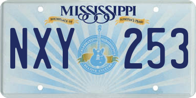 MS license plate NXY253