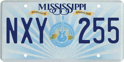 MS license plate NXY255