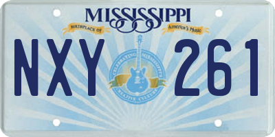 MS license plate NXY261
