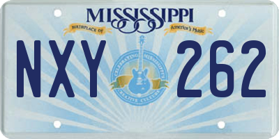 MS license plate NXY262