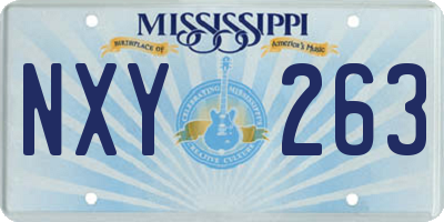 MS license plate NXY263