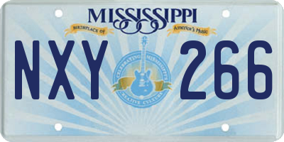 MS license plate NXY266