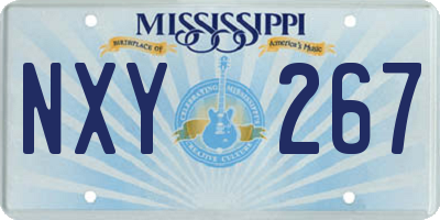 MS license plate NXY267