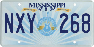 MS license plate NXY268
