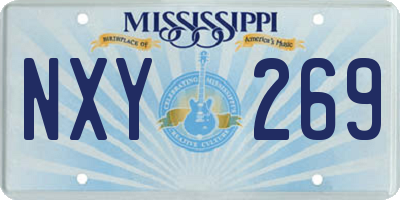 MS license plate NXY269