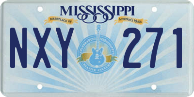 MS license plate NXY271
