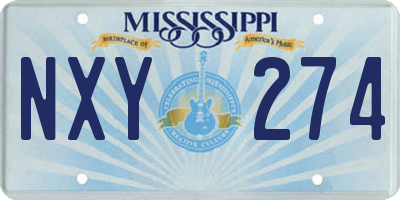 MS license plate NXY274