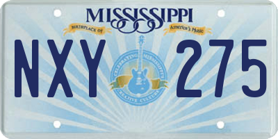 MS license plate NXY275