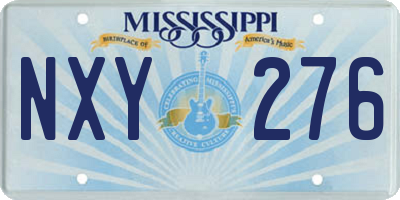 MS license plate NXY276