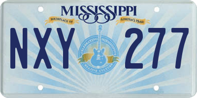 MS license plate NXY277