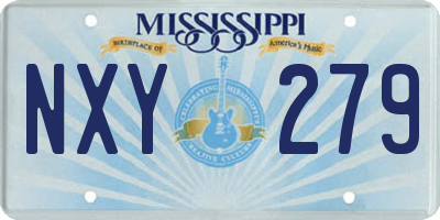 MS license plate NXY279