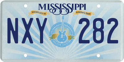 MS license plate NXY282