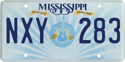 MS license plate NXY283