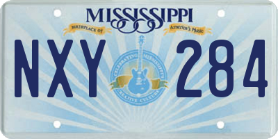 MS license plate NXY284