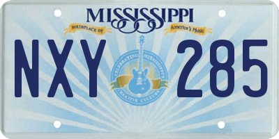 MS license plate NXY285