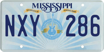 MS license plate NXY286