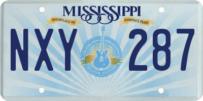 MS license plate NXY287