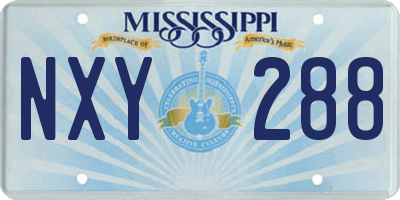 MS license plate NXY288