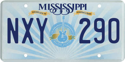 MS license plate NXY290