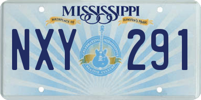 MS license plate NXY291