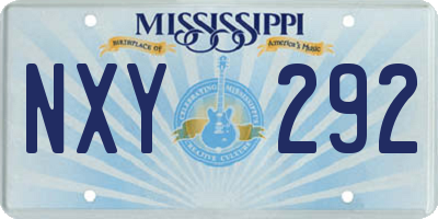 MS license plate NXY292