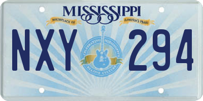 MS license plate NXY294