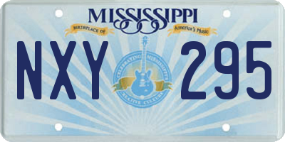 MS license plate NXY295