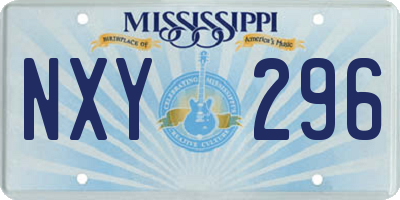 MS license plate NXY296