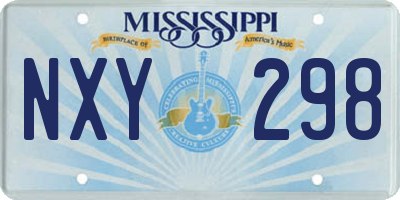 MS license plate NXY298