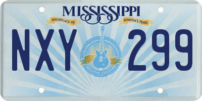 MS license plate NXY299