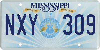 MS license plate NXY309