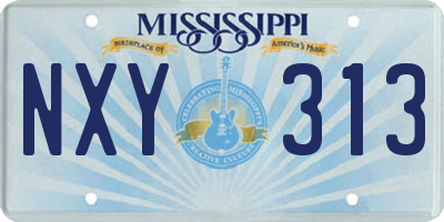 MS license plate NXY313