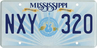MS license plate NXY320