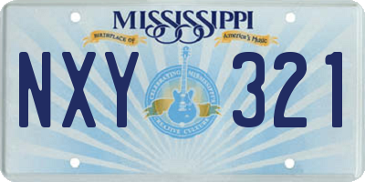 MS license plate NXY321