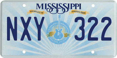 MS license plate NXY322